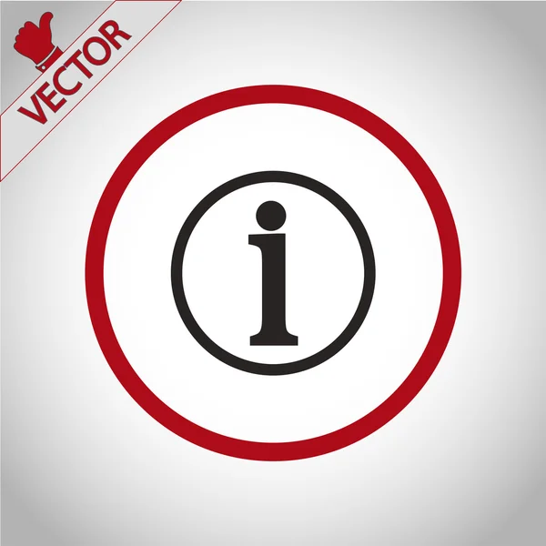 Signo de información icono — Vector de stock