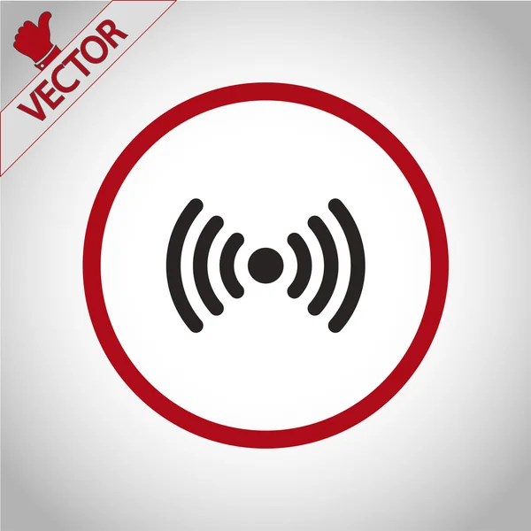 Símbolo de red inalámbrica del icono wifi — Vector de stock
