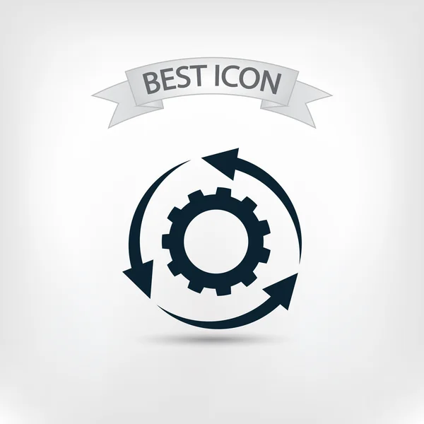 Flecha circular icono — Vector de stock