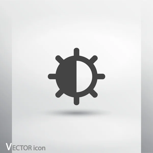 Ljusstyrka och kontrast ikonen — Stock vektor