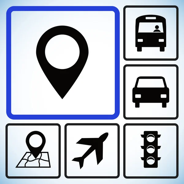 Set transportation  icons — Stock Vector