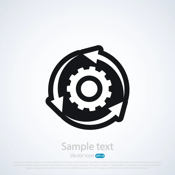 Setting parameters, circular arrows icon — Stock Vector