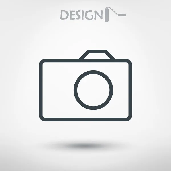 Platte pictogram van de camera — Stockvector