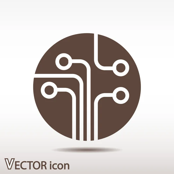 Printplaat, technologie pictogram — Stockvector