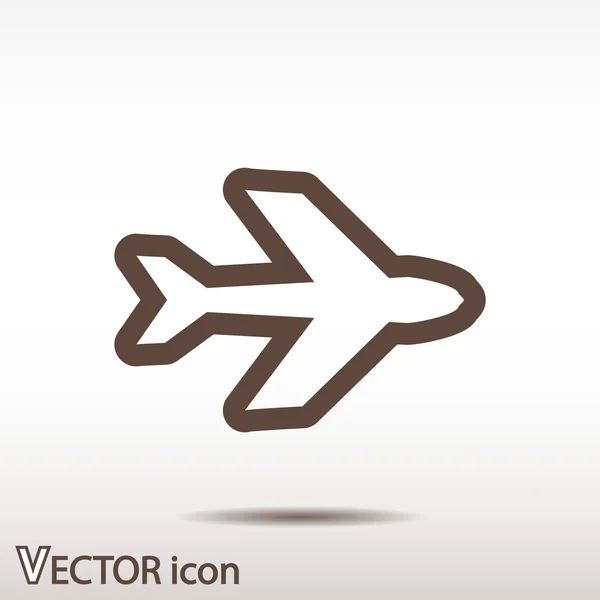 Desenho do símbolo do avião — Vetor de Stock