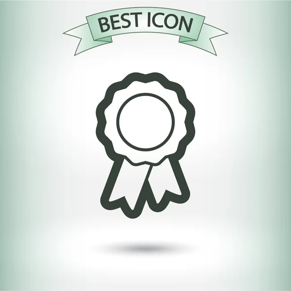 Badge met linten pictogram — Stockvector