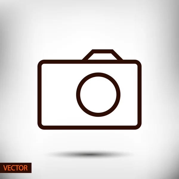 Platte pictogram van de camera — Stockvector