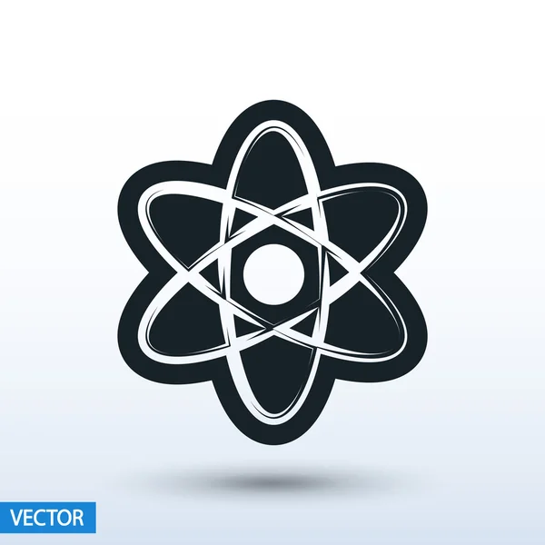 Atom-Symbol. flache Bauweise — Stockvektor