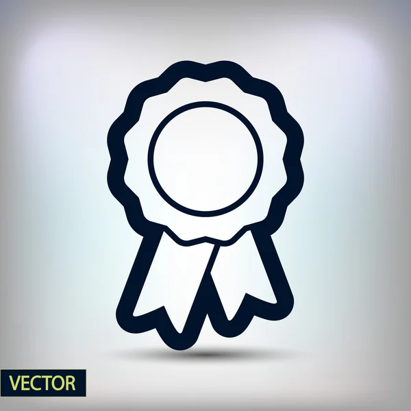 Insignia con cintas icono — Vector de stock