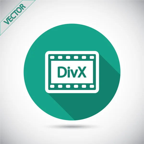 DivX Disegno icona video — Vettoriale Stock