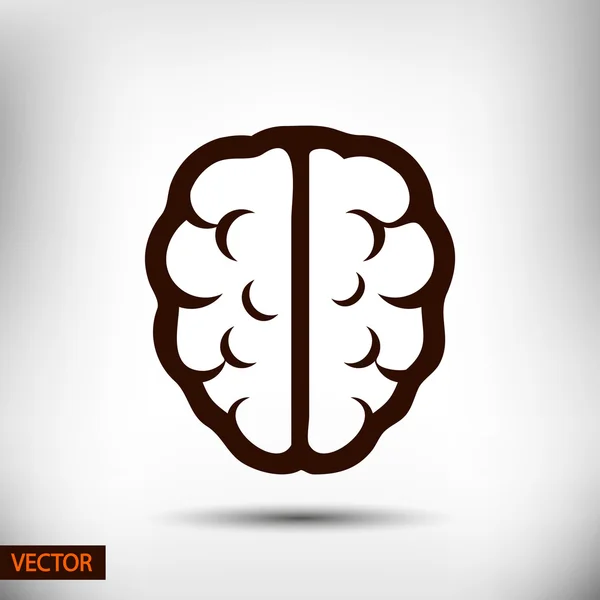 Hersenen pictogramstijl plat ontwerp — Stockvector