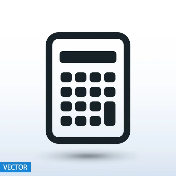 Kalkulator ikona Płaska konstrukcja — Wektor stockowy