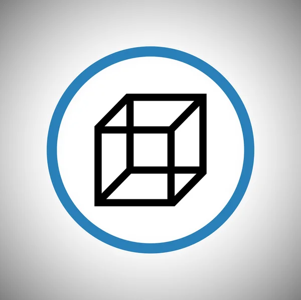 Icono de diseño del logotipo del cubo 3d — Vector de stock