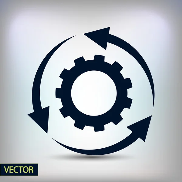 Flecha circular icono — Vector de stock