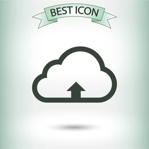 Cloud upload illustration icon — Stock Vector