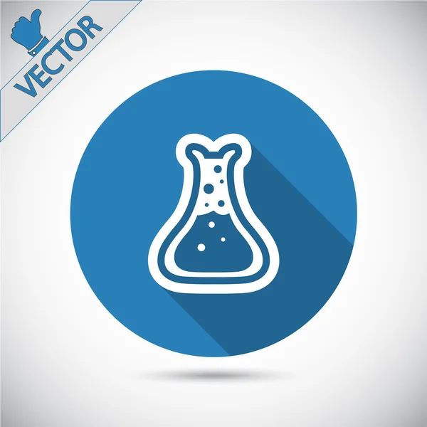 Icono de vidrio de laboratorio — Vector de stock