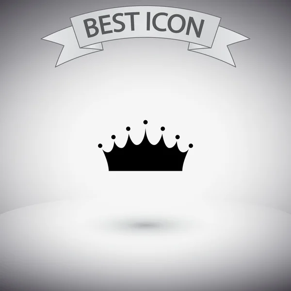 Crown icon. Flat design style — Stock Vector