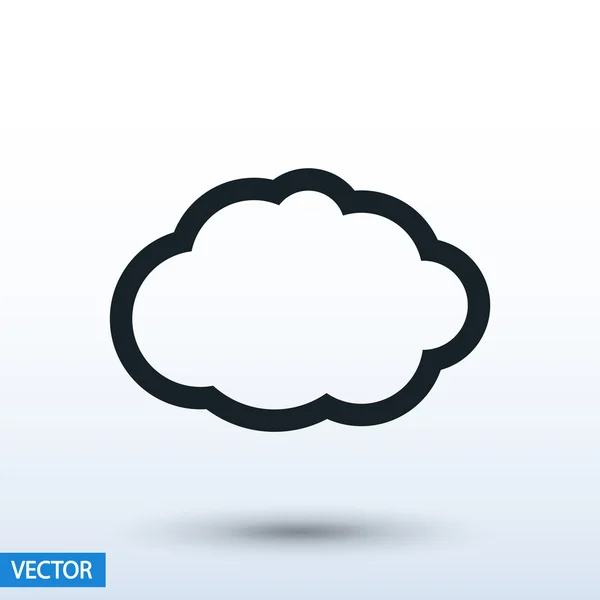 Icône Cloud Style design plat — Image vectorielle