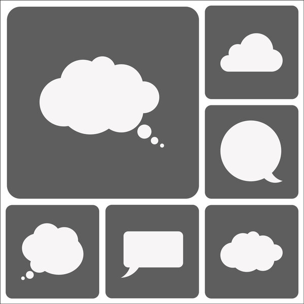 Speech bubble icon set