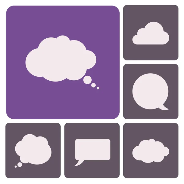 Speech bubble icon set — Stock Vector