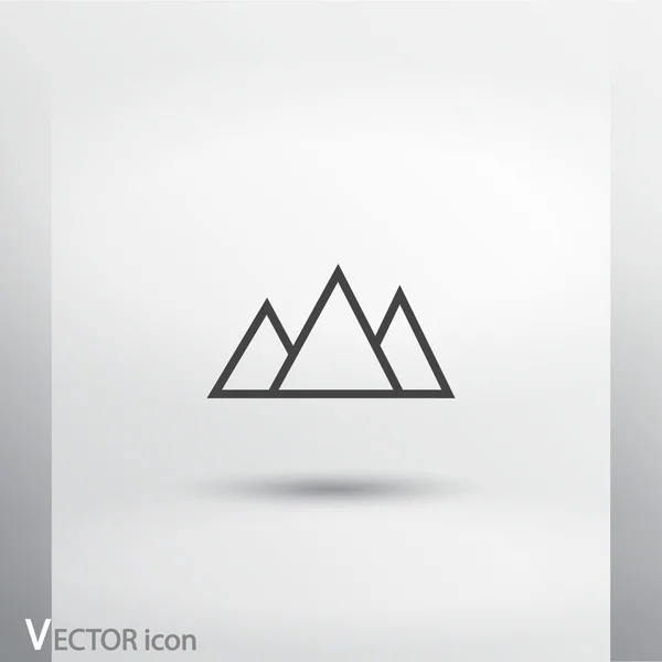 Montañas icono de diseño — Vector de stock