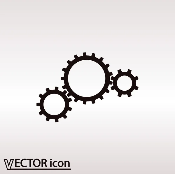 Gear icon. Flat design style — Stock Vector