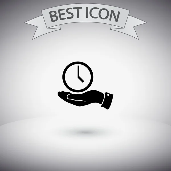 Reloj icono de diseño — Vector de stock