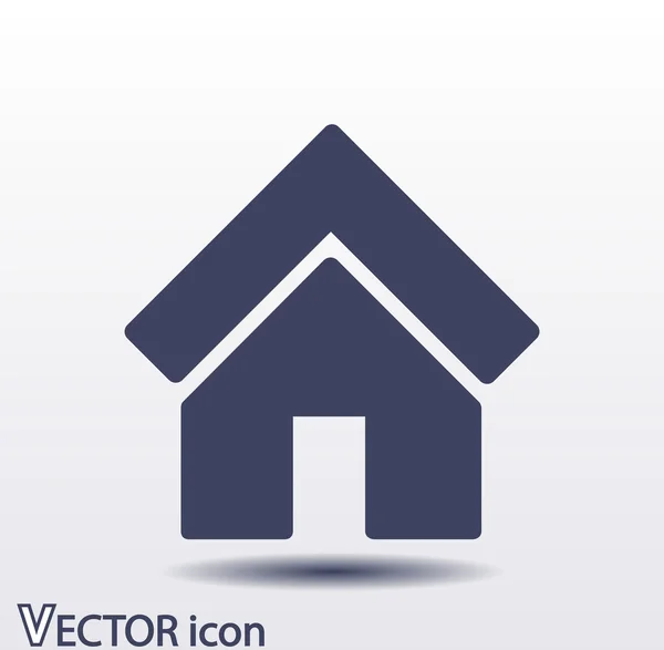 Casa plana icono . — Vector de stock