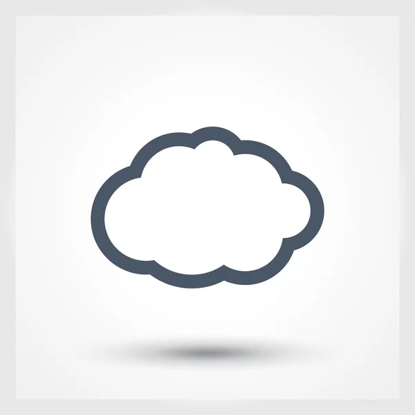 Icône Cloud Style design plat — Image vectorielle