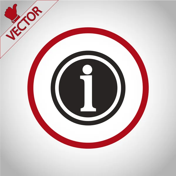 Signo de información icono — Vector de stock