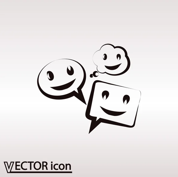 Premium Vector  Set of chat speech bubble with smile emoji in a flat design