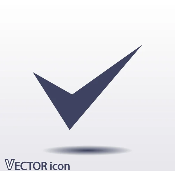 Confirmar ícone. Estilo de design plano — Vetor de Stock