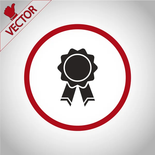 Badge met linten pictogram — Stockvector