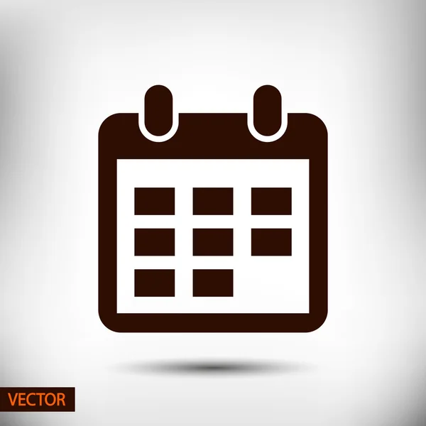 Icona calendario Stile design piatto — Vettoriale Stock