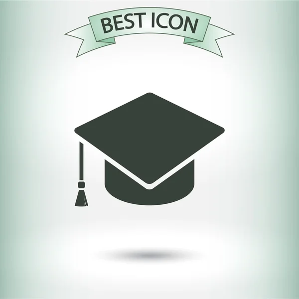 Graduatie cap pictogram — Stockvector