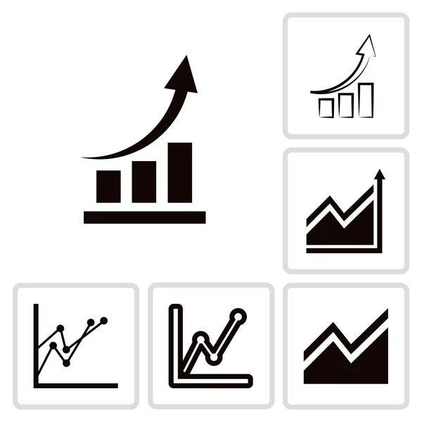 Infográfico, conjunto de ícone gráfico — Vetor de Stock