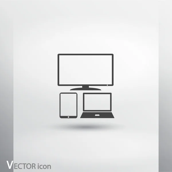 Uppsättning av elektroniska apparater ikonen — Stock vektor