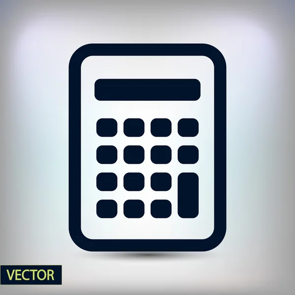 Ícone da calculadora Projeto liso — Vetor de Stock