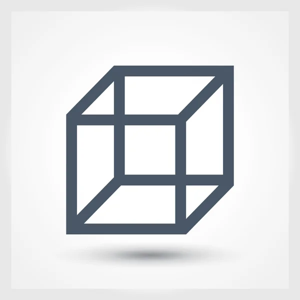 Icono de diseño del logotipo del cubo 3d — Vector de stock