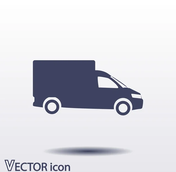 Camión icono plano — Vector de stock