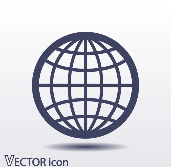 Globo Icono Diseño plano — Vector de stock