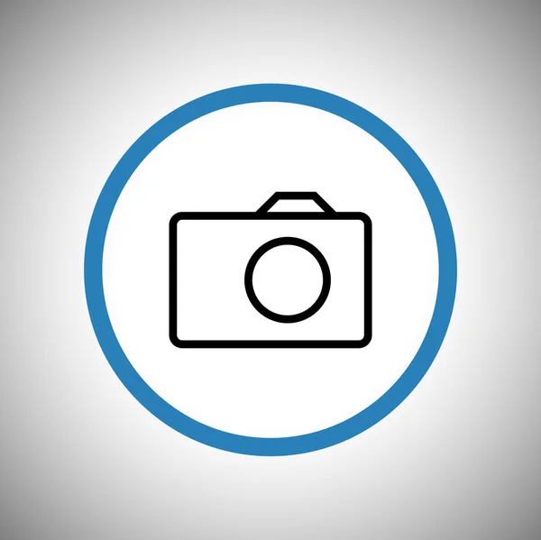 Platte pictogram van de camera — Stockvector