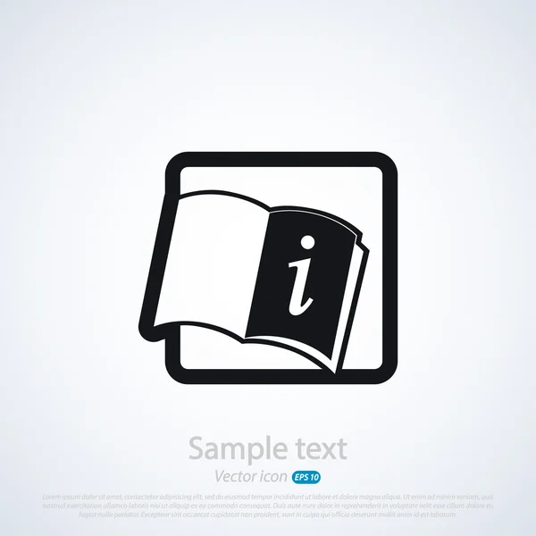 Libro abierto icono — Vector de stock