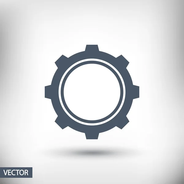 Gear icon. Flat design style — Stock Vector