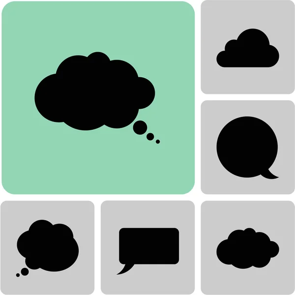 Speech bubble icon set — Stock Vector