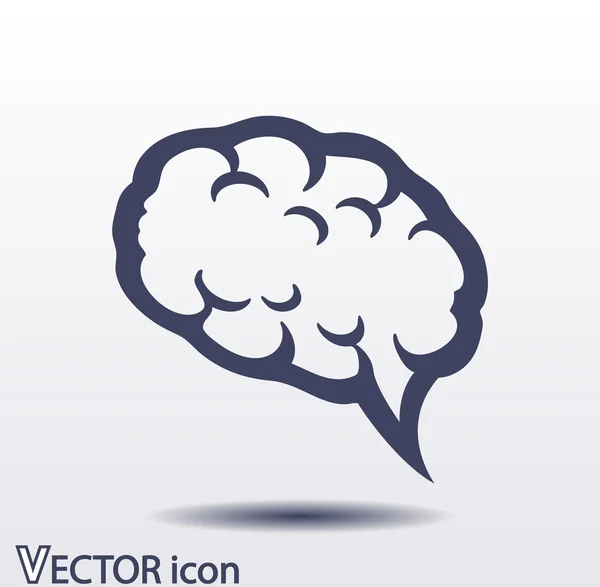 Icono cerebral Estilo de diseño plano — Vector de stock