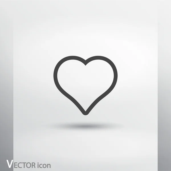 Επίπεδη σχεδίαση εικονίδιο καρδιά — Διανυσματικό Αρχείο
