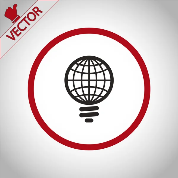 Globala lampa ikonen — Stock vektor