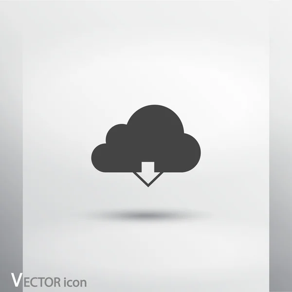 Ikona stahování cloud computing — Stockový vektor