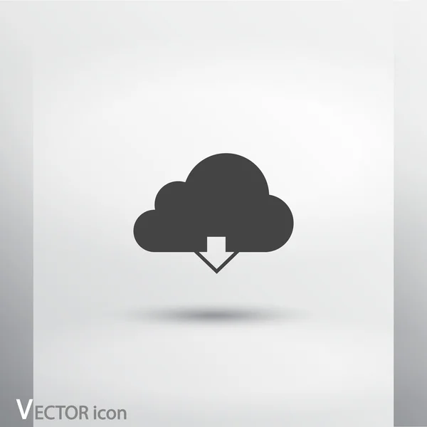 Cloud computing download icon — Stock Vector